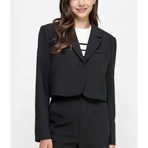 NEW ELLISON cropped blazer in black